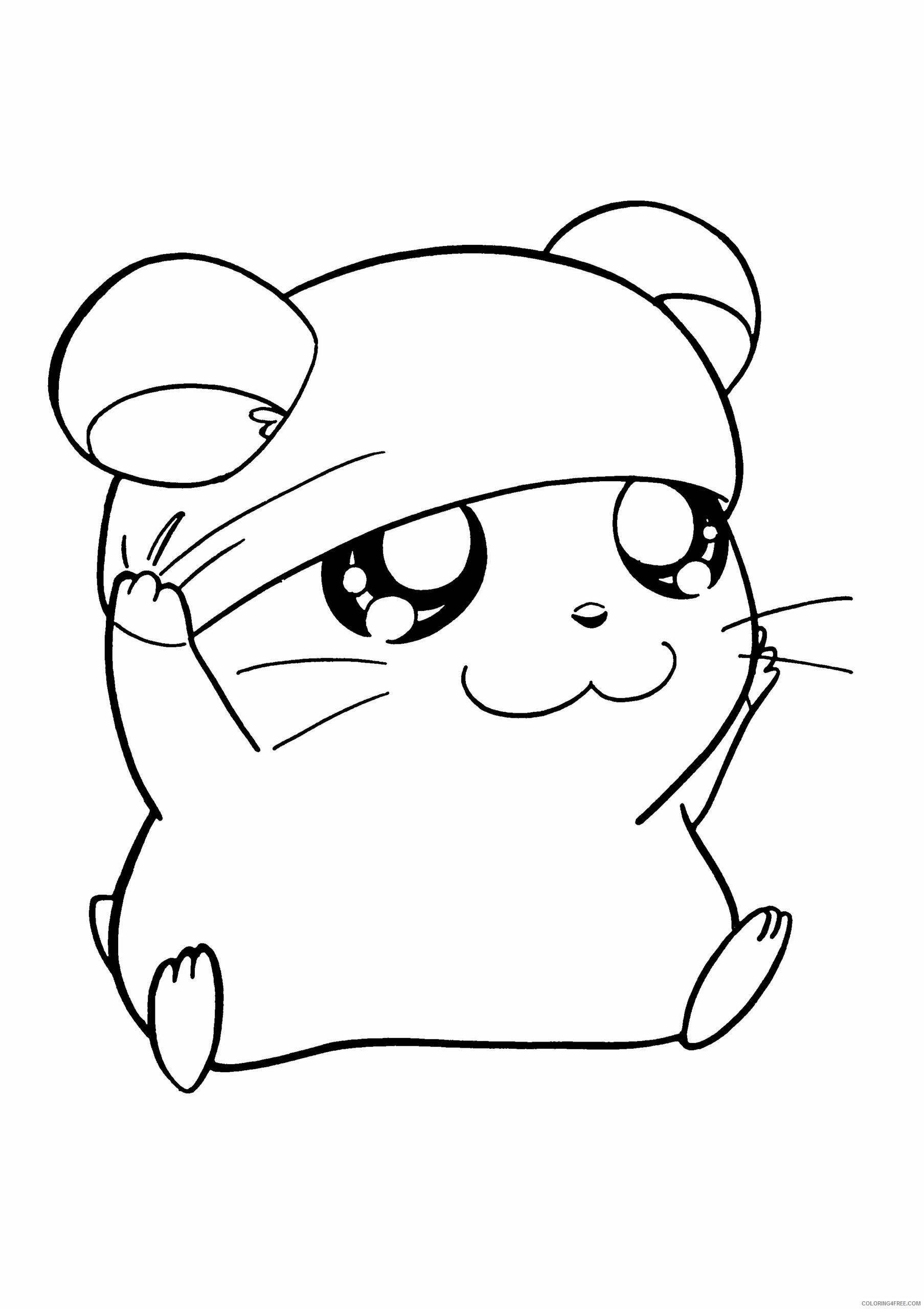 Hamster Coloring Pages Animal Printable Sheets Cute Hamster 2021 2562 Coloring4free