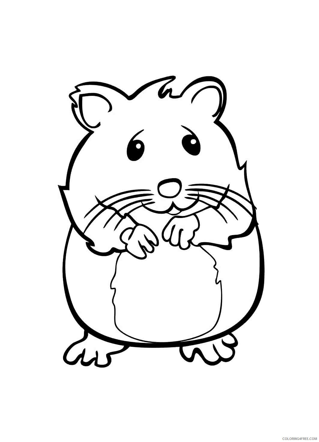 Hamster Coloring Pages Animal Printable Sheets Cute Pet Hamster 2021 2564 Coloring4free