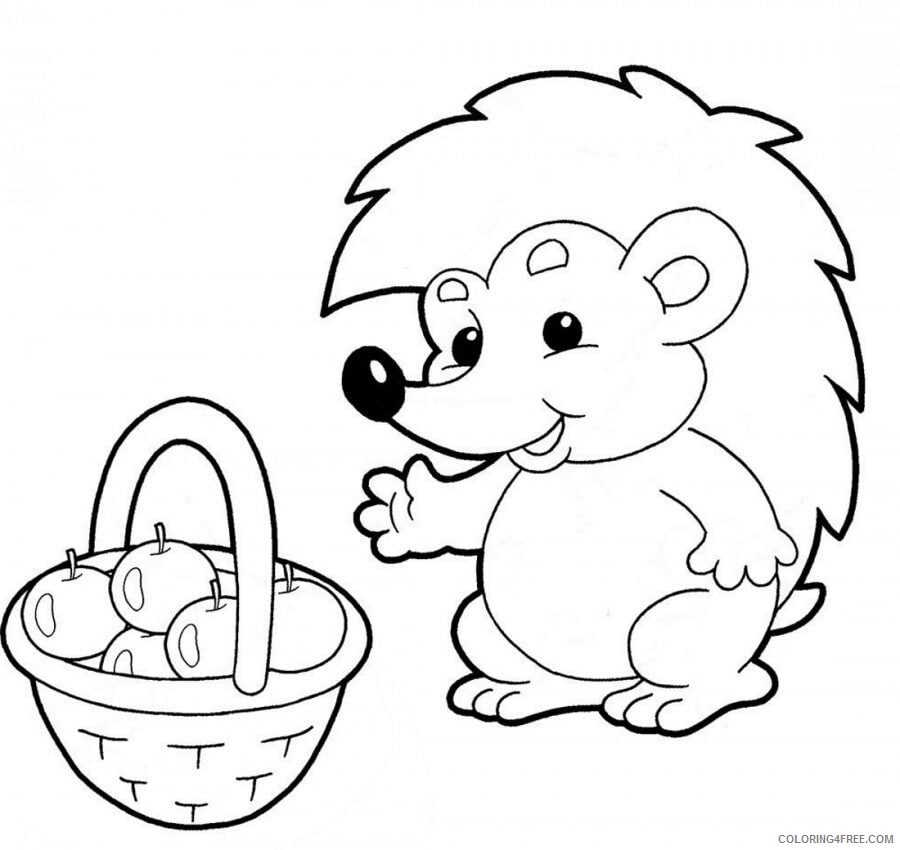 Hedgehog Coloring Pages Animal Printable Sheets Hedgehog 2021 2639 Coloring4free
