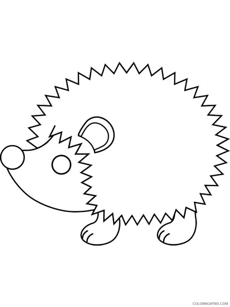 Hedgehog Coloring Pages Animal Printable Sheets animals hedgehog 19 2021 2625 Coloring4free