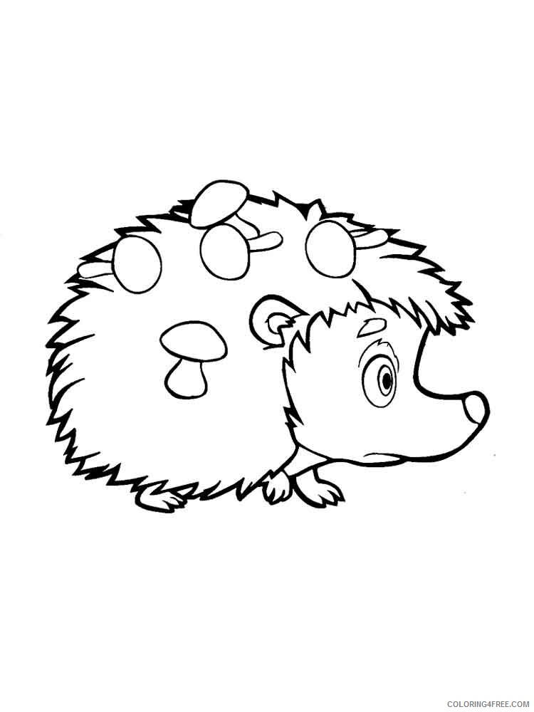 Hedgehog Coloring Pages Animal Printable Sheets animals hedgehog 5 2021 2628 Coloring4free