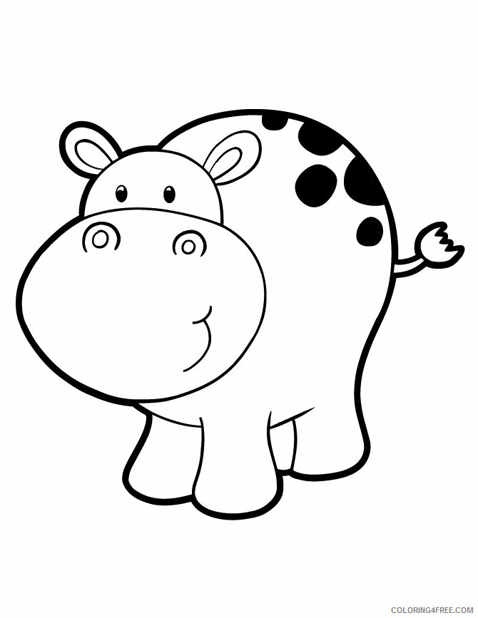 Hippo Coloring Sheets Animal Coloring Pages Printable 2021 2319 Coloring4free