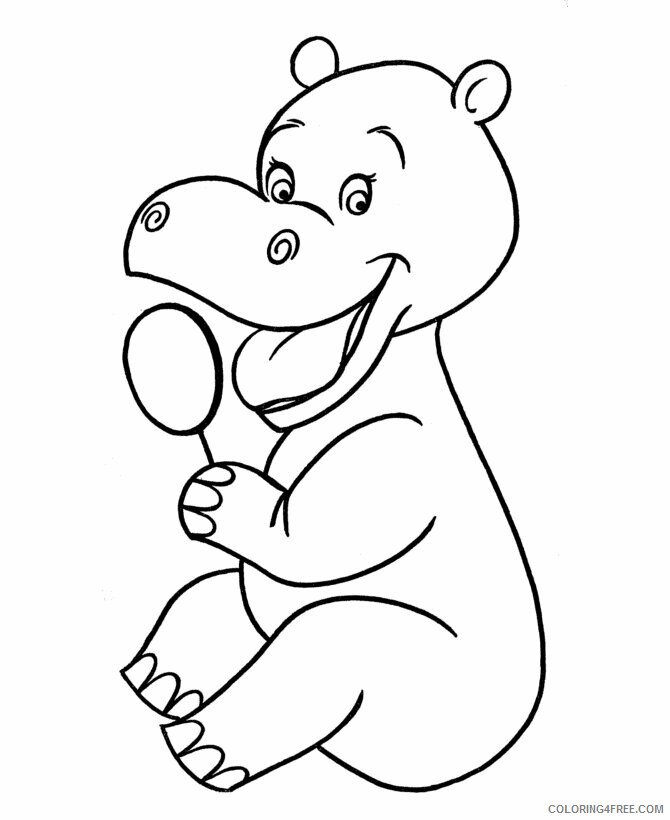 Hippo Coloring Sheets Animal Coloring Pages Printable 2021 2321 Coloring4free