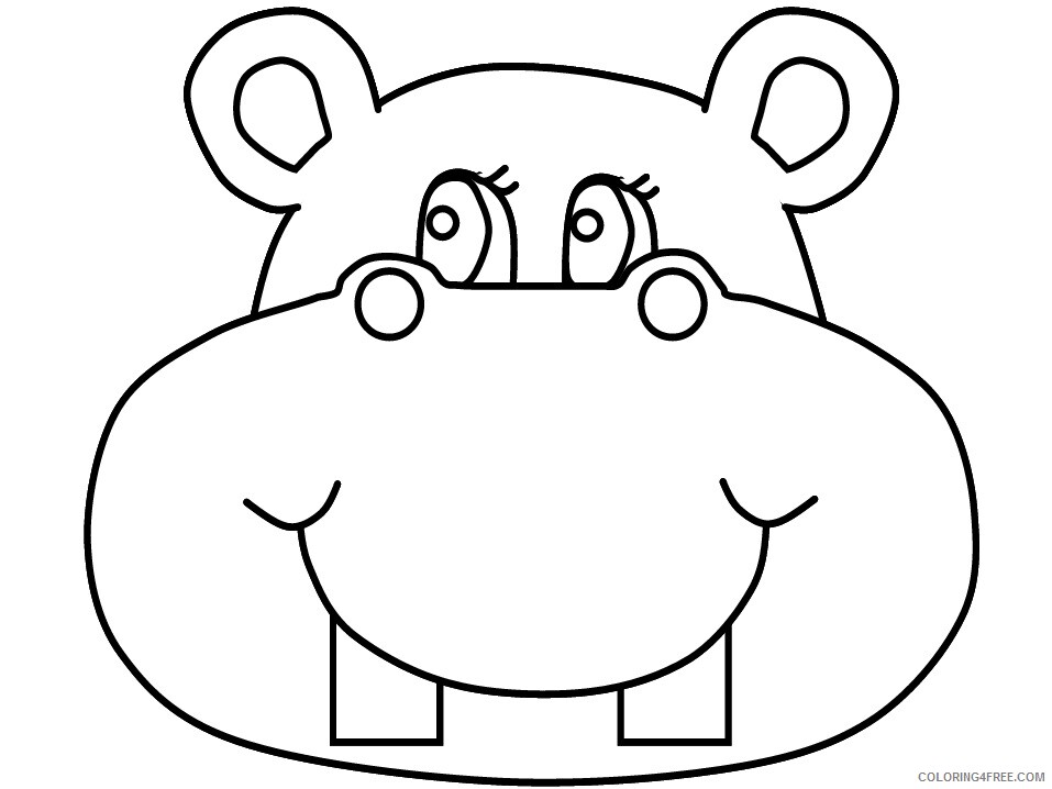 Hippo Coloring Sheets Animal Coloring Pages Printable 2021 2322 Coloring4free