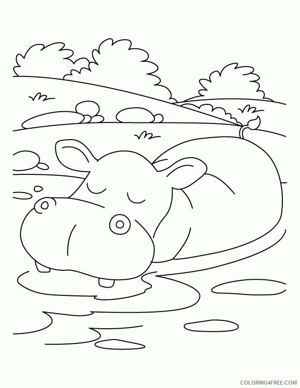 Hippo Coloring Sheets Animal Coloring Pages Printable 2021 2343 Coloring4free