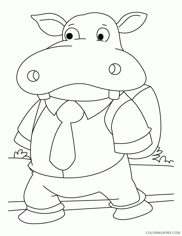 Hippo Coloring Sheets Animal Coloring Pages Printable 2021 2346 Coloring4free