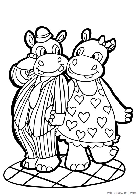 Hippo Coloring Sheets Animal Coloring Pages Printable 2021 2350 Coloring4free