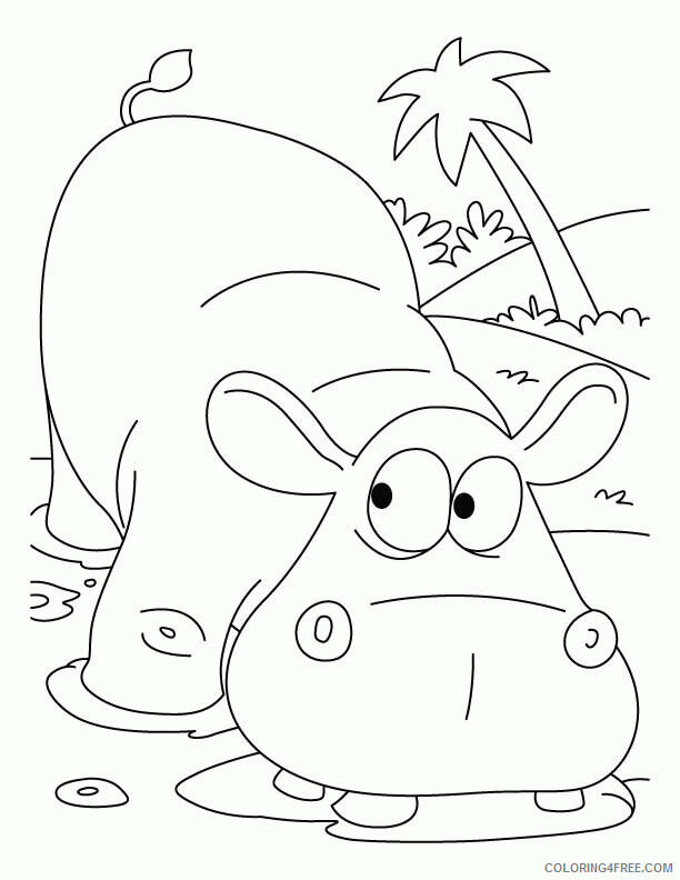 Hippo Coloring Sheets Animal Coloring Pages Printable 2021 2351 Coloring4free