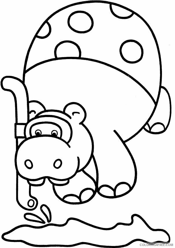 Hippo Coloring Sheets Animal Coloring Pages Printable 2021 2352 Coloring4free