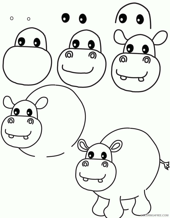 Hippo Coloring Sheets Animal Coloring Pages Printable 2021 2363 Coloring4free