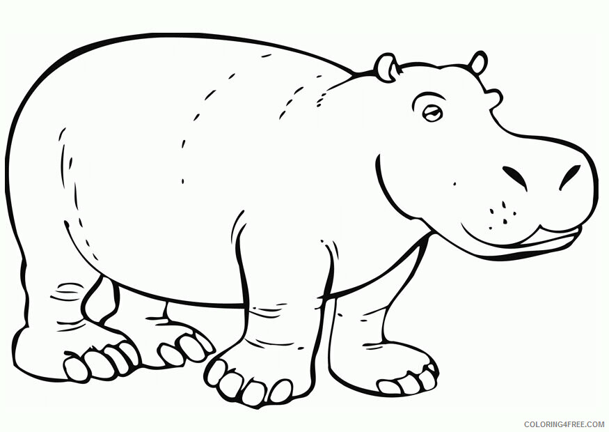 Hippo Coloring Sheets Animal Coloring Pages Printable 2021 2364 Coloring4free