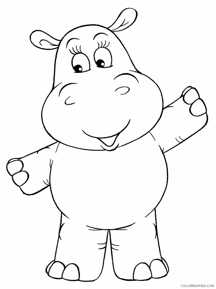 Hippopotamus Coloring Pages Animal Printable Sheets 341 2021 2709 Coloring4free