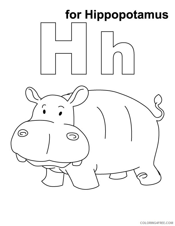Hippopotamus Coloring Pages Animal Printable Sheets Hippo 2021 2715 Coloring4free