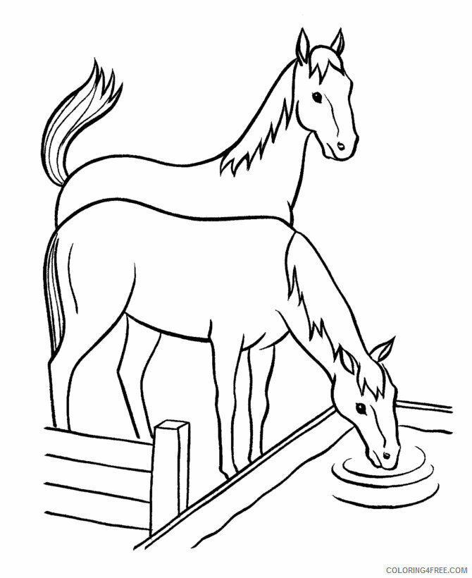 Horse Coloring Sheets Animal Coloring Pages Printable 2021 2397 Coloring4free