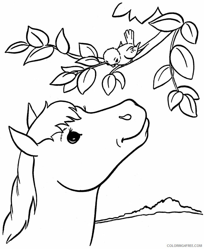 Horse Coloring Sheets Animal Coloring Pages Printable 2021 2411 Coloring4free