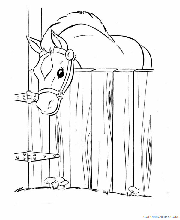 Horses Coloring Pages Animal Printable Sheets Free Horse 2021 2748 Coloring4free