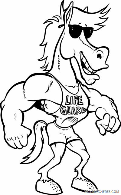 Horses Coloring Pages Animal Printable Sheets Funny Horse 2021 2750 Coloring4free