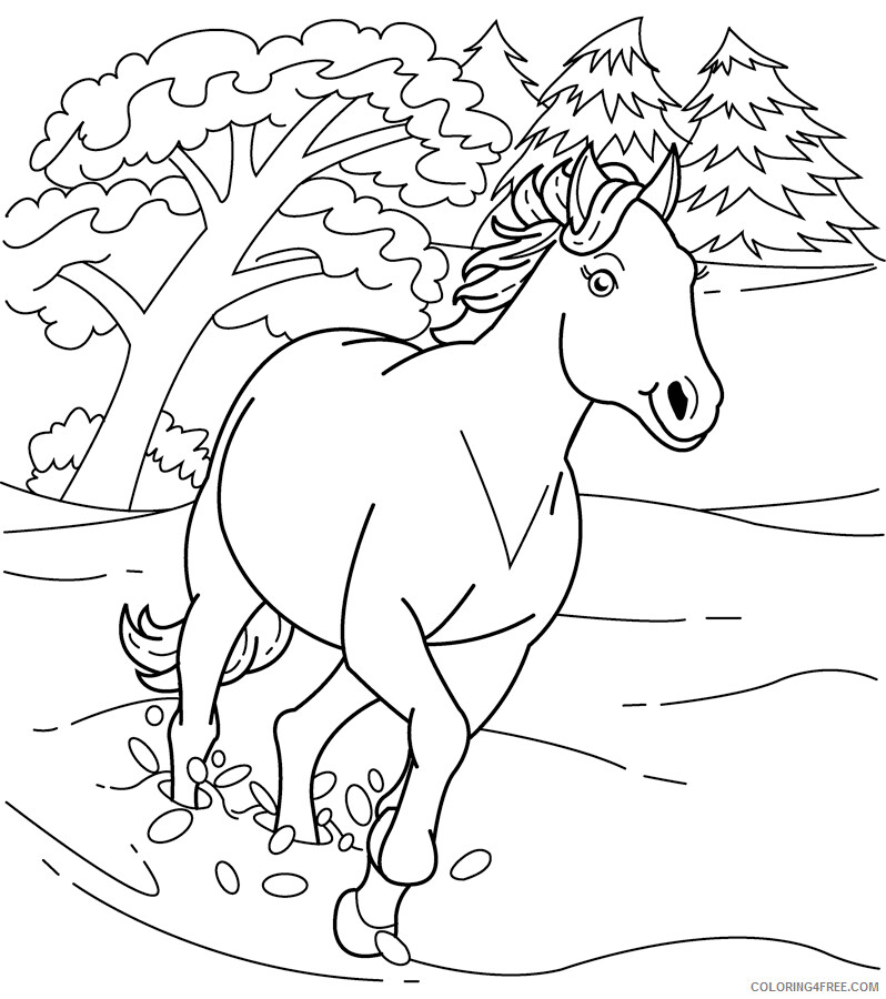 Horses Coloring Pages Animal Printable Sheets Horse Sheets to Print 2021 2773 Coloring4free