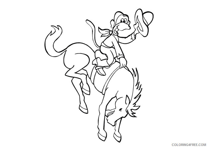 Horses Coloring Pages Animal Printable Sheets Horse and monkey 2021 2756 Coloring4free