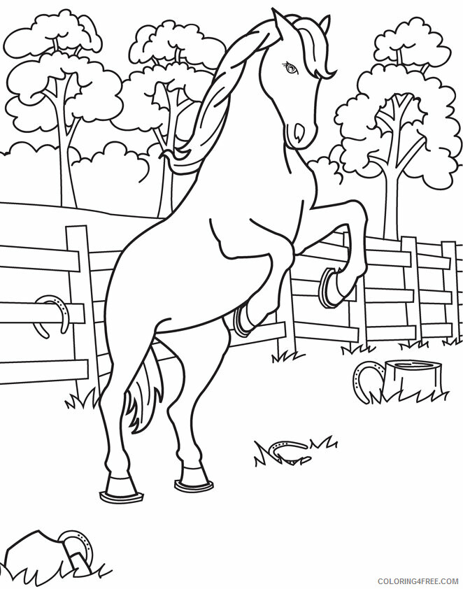 Horses Coloring Pages Animal Printable Sheets Horse to Print 2021 2768 Coloring4free