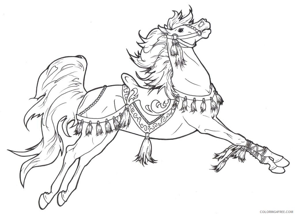 Horses Coloring Pages Animal Printable Sheets Printable Horse 2021 2806 Coloring4free