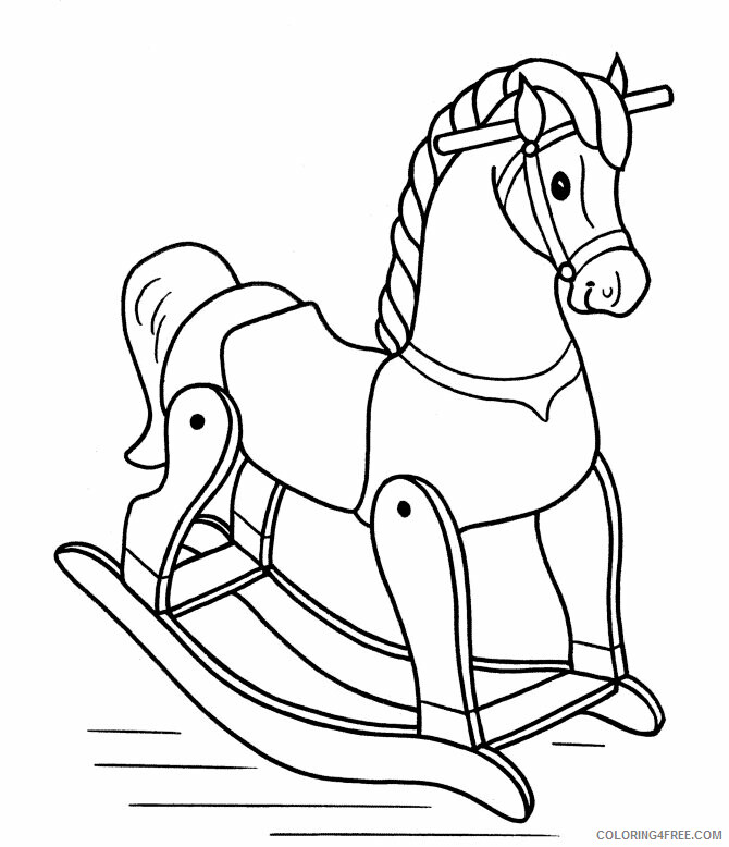 Horses Coloring Pages Animal Printable Sheets Rocking Horse 2021 2810 Coloring4free