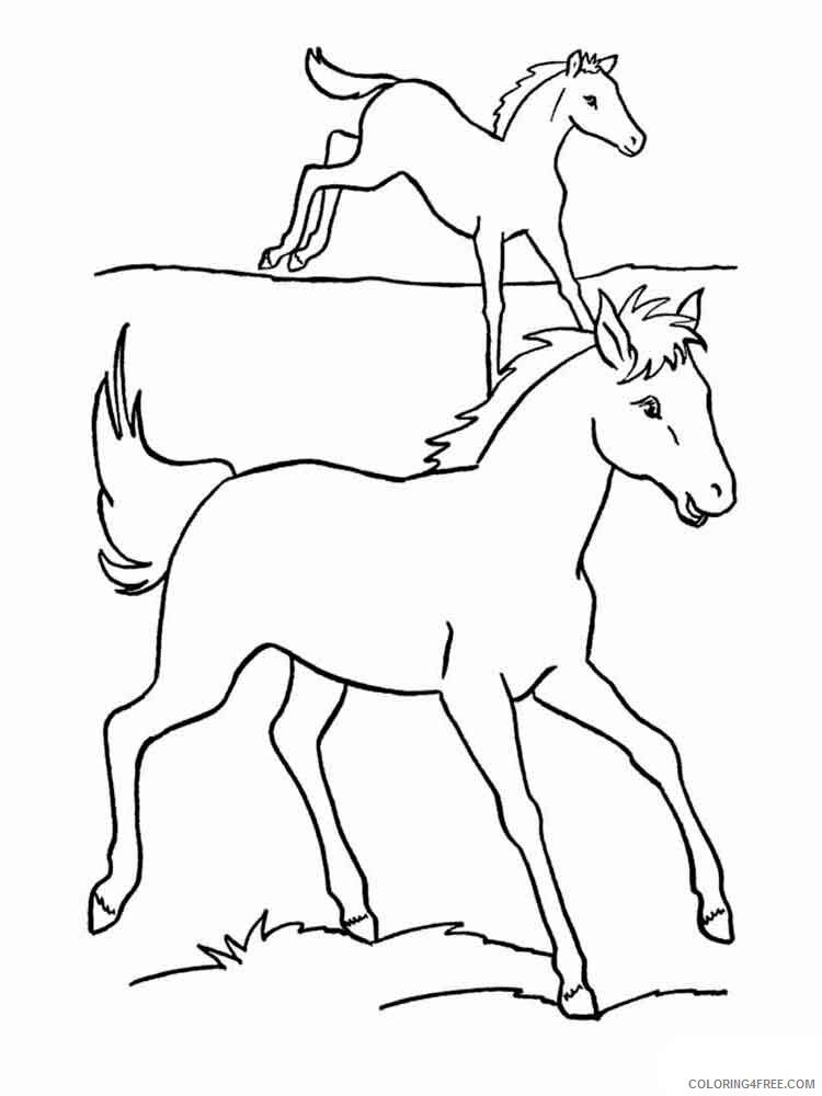 Horses Coloring Pages Animal Printable Sheets animals horse 1 2021 2726 Coloring4free