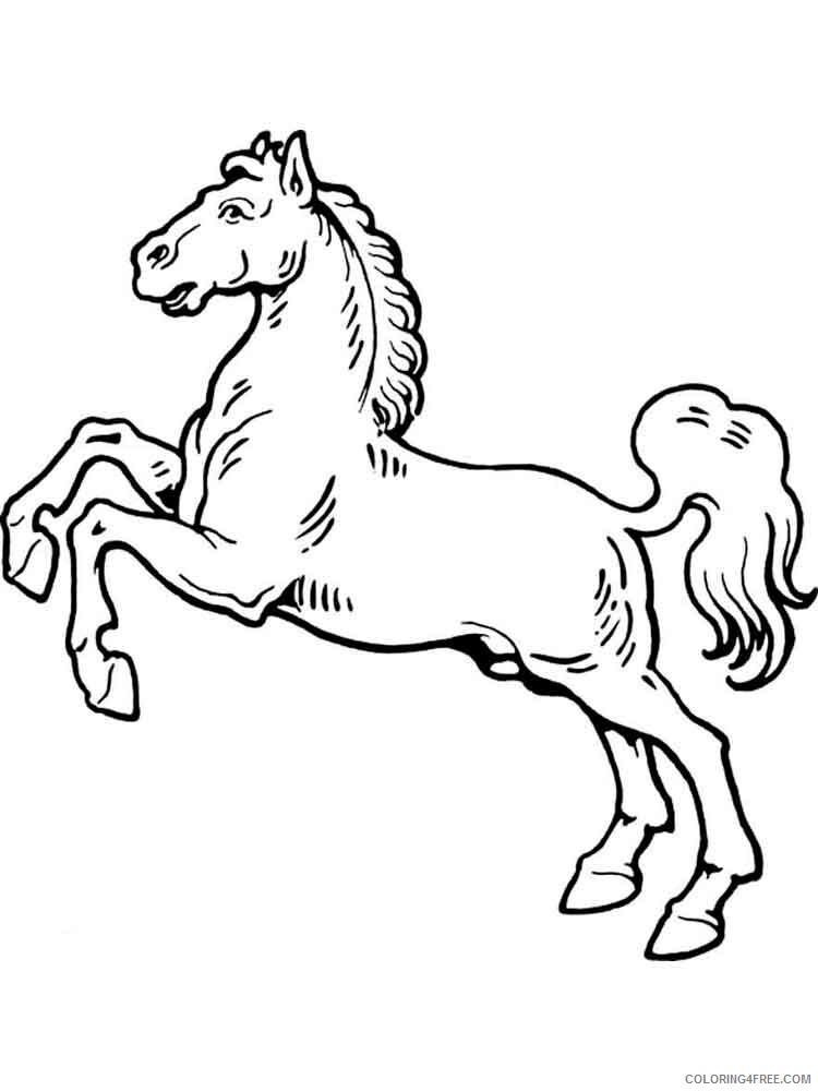Horses Coloring Pages Animal Printable Sheets animals horse 20 2021 2730 Coloring4free