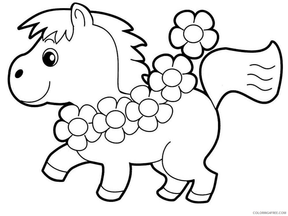 Horses Coloring Pages Animal Printable Sheets animals horse 8 2021 2736 Coloring4free