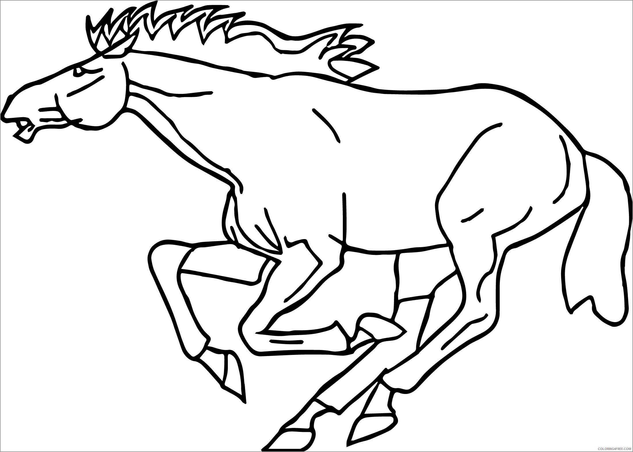 Horses Coloring Pages Animal Printable Sheets horse for kids 2021 2764 Coloring4free