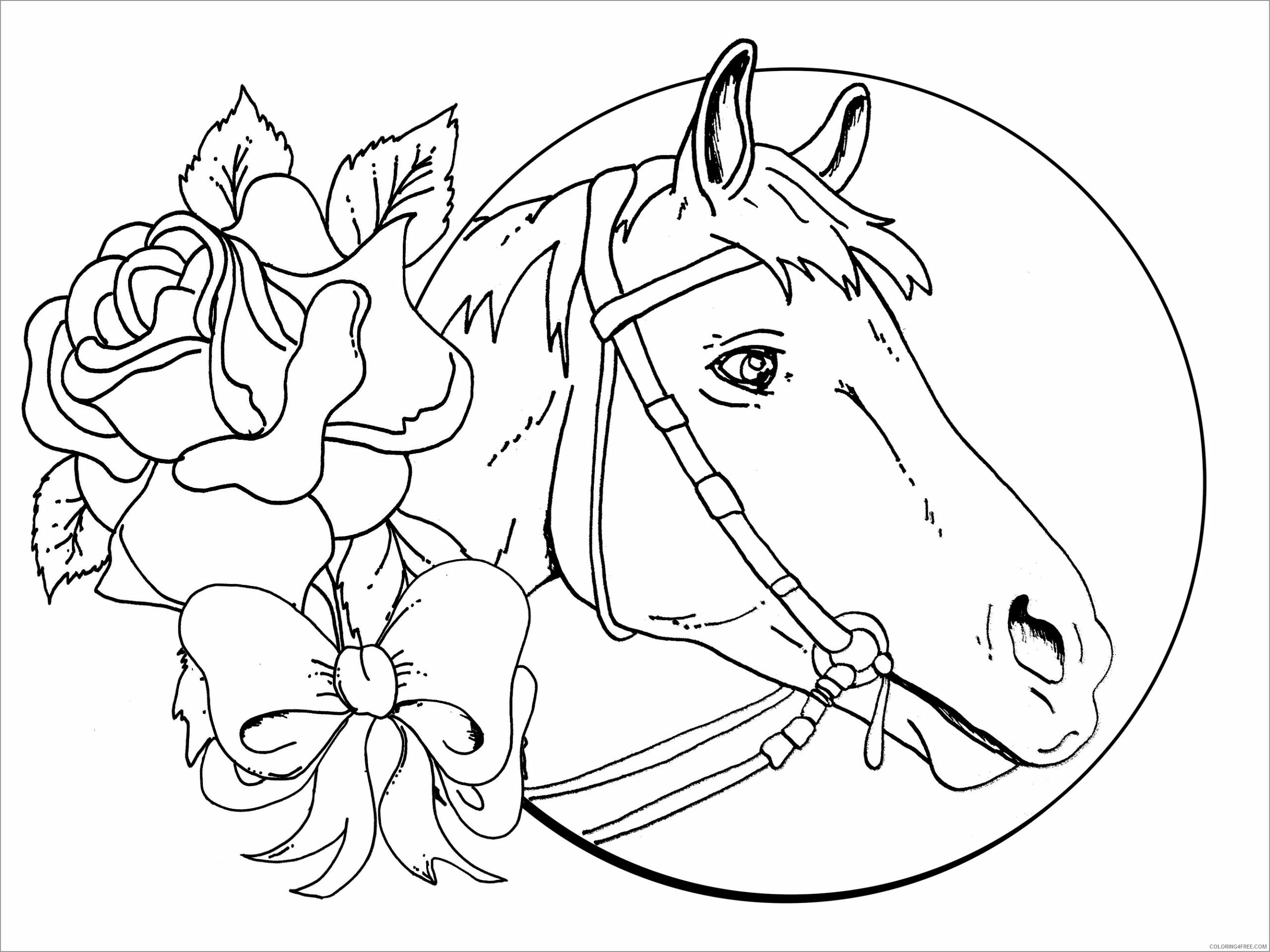 Horses Coloring Pages Animal Printable Sheets horse head 20 20 ...