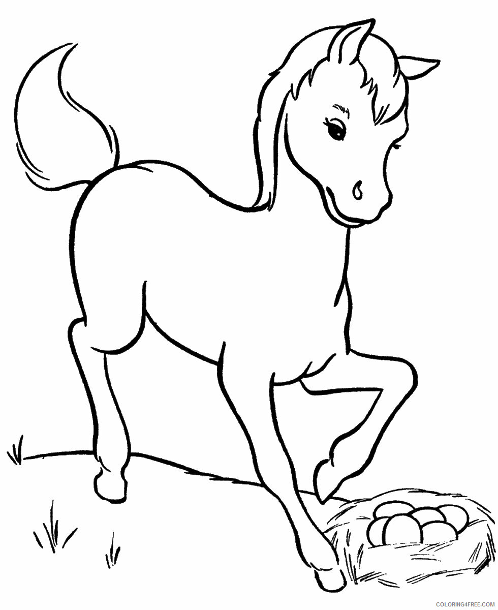 Horses Coloring Pages Animal Printable Sheets horses_cl_07 2021 2781 Coloring4free