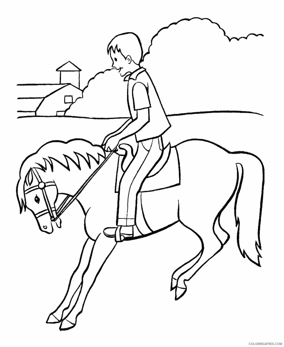 Horses Coloring Pages Animal Printable Sheets horses_cl_11 2021 2784 Coloring4free