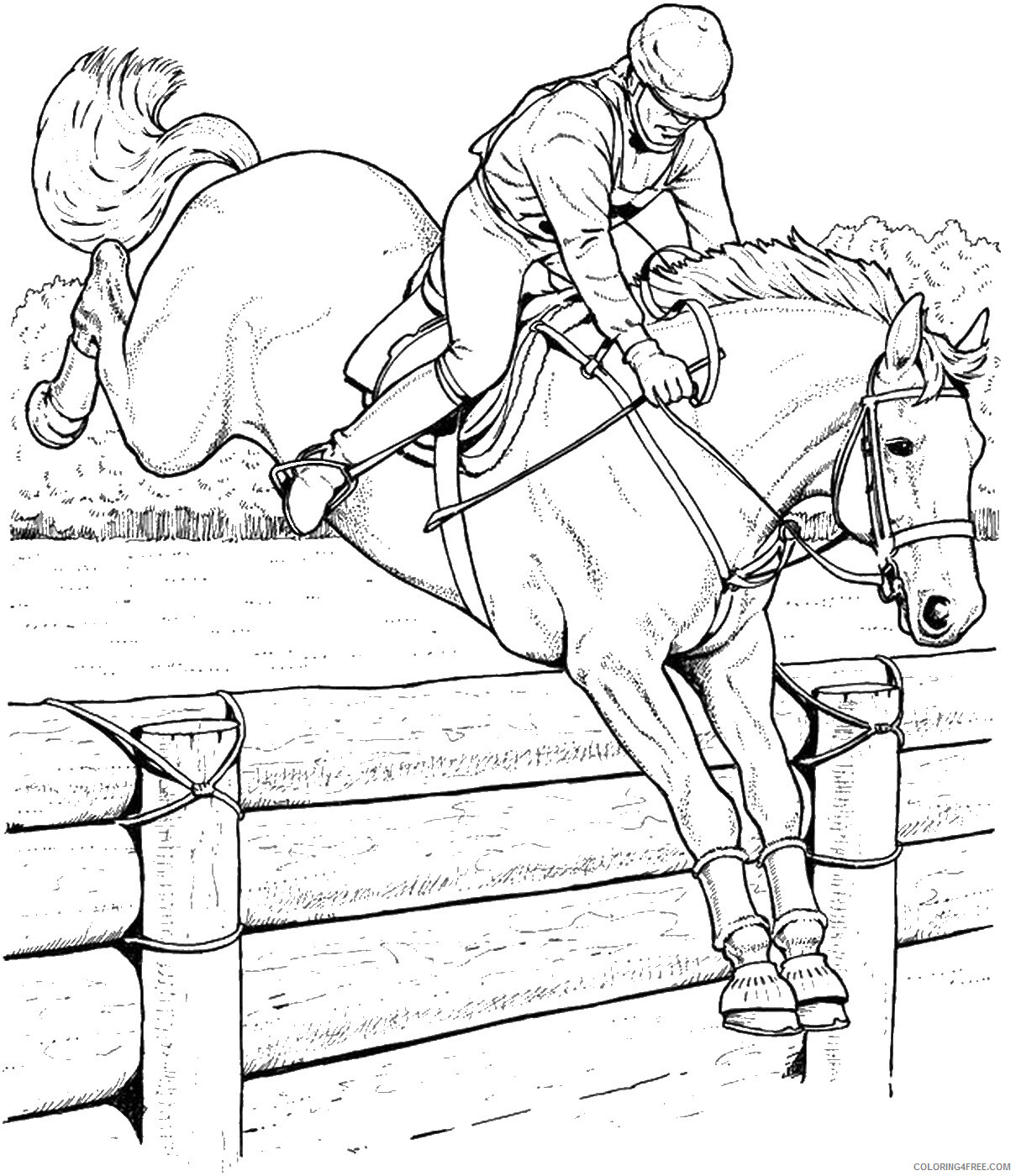 Horses Coloring Pages Animal Printable Sheets horses_cl_21 2021 2789 Coloring4free