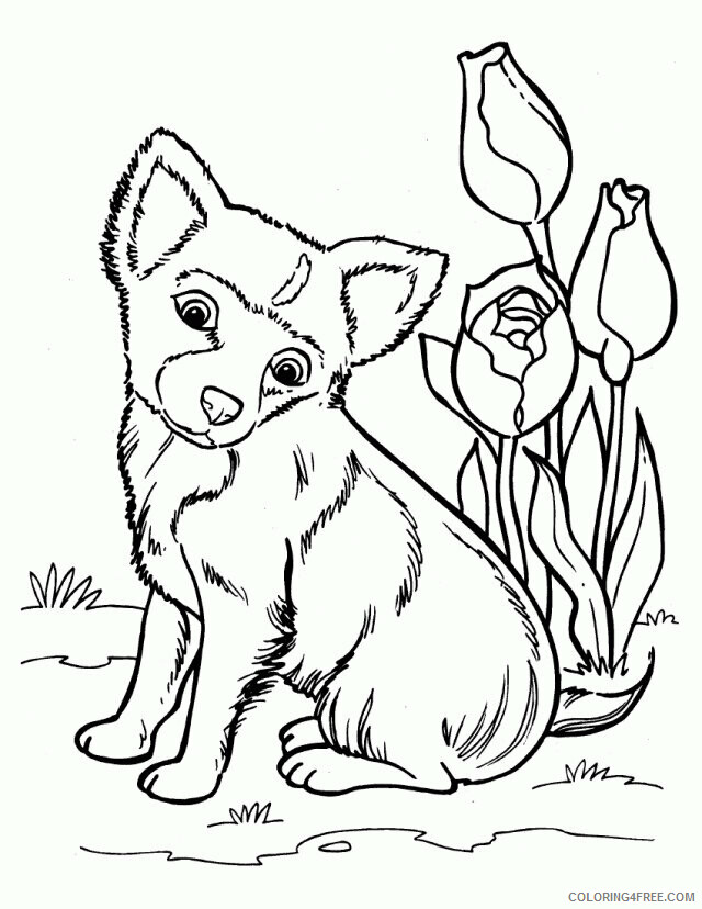 Husky Coloring Pages Animal Printable Sheets Husky Puppy 2021 2845 Coloring4free