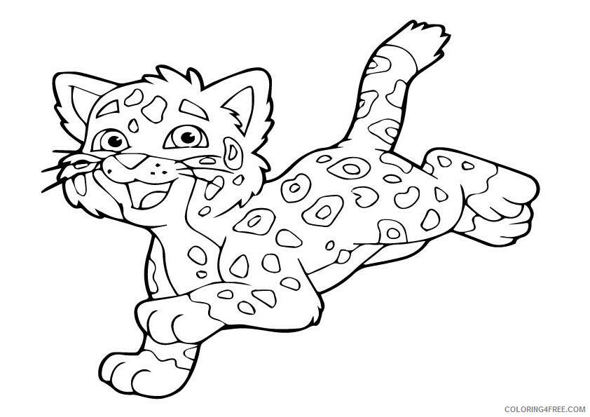 Jaguar Coloring Pages Animal Printable Sheets baby jaguar 2021 2906 Coloring4free