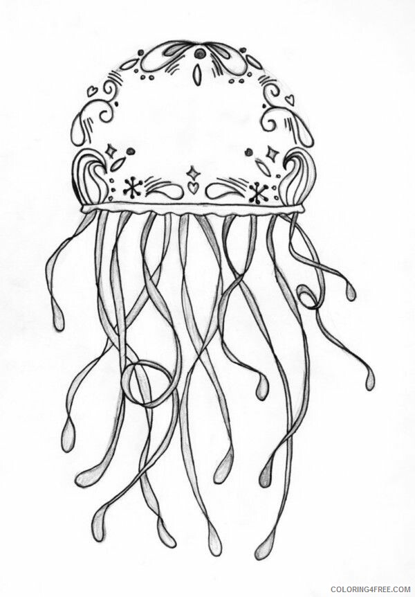 Jellyfish Coloring Sheets Animal Coloring Pages Printable 2021 2587 Coloring4free