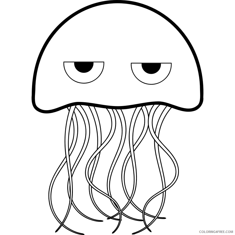 Jellyfish Coloring Sheets Animal Coloring Pages Printable 2021 2588 Coloring4free