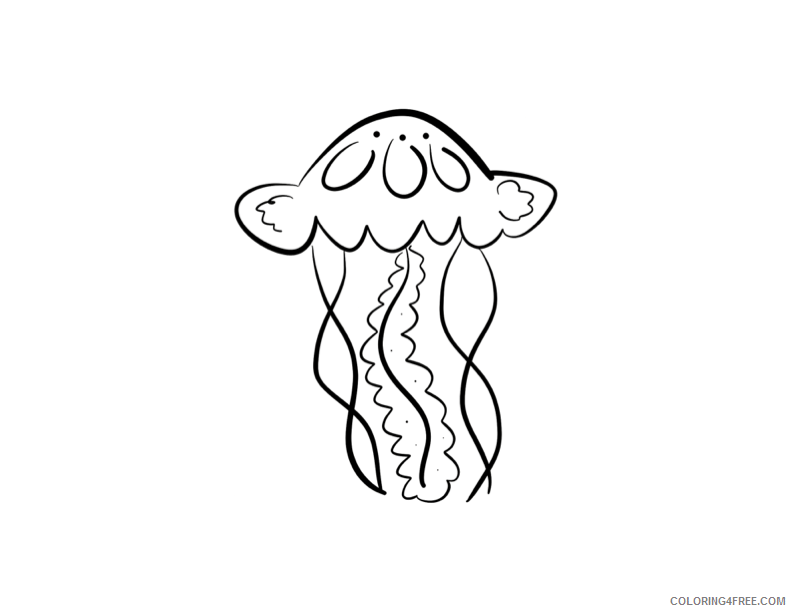 Jellyfish Coloring Sheets Animal Coloring Pages Printable 2021 2591 Coloring4free