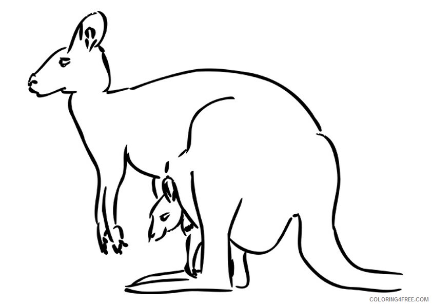 Kangaroo Coloring Sheets Animal Coloring Pages Printable 2021 2604 Coloring4free