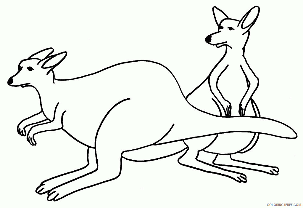 Kangaroo Coloring Sheets Animal Coloring Pages Printable 2021 2613 Coloring4free