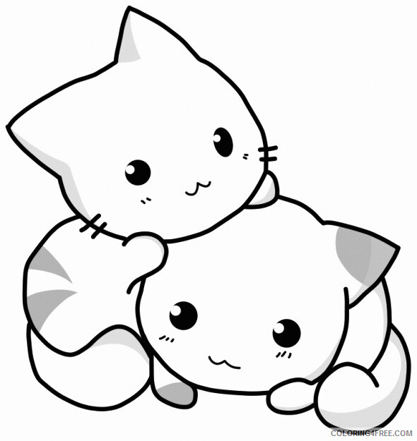 Kitten Coloring Pages Animal Printable Sheets Cute Kittens 2021 2975 Coloring4free