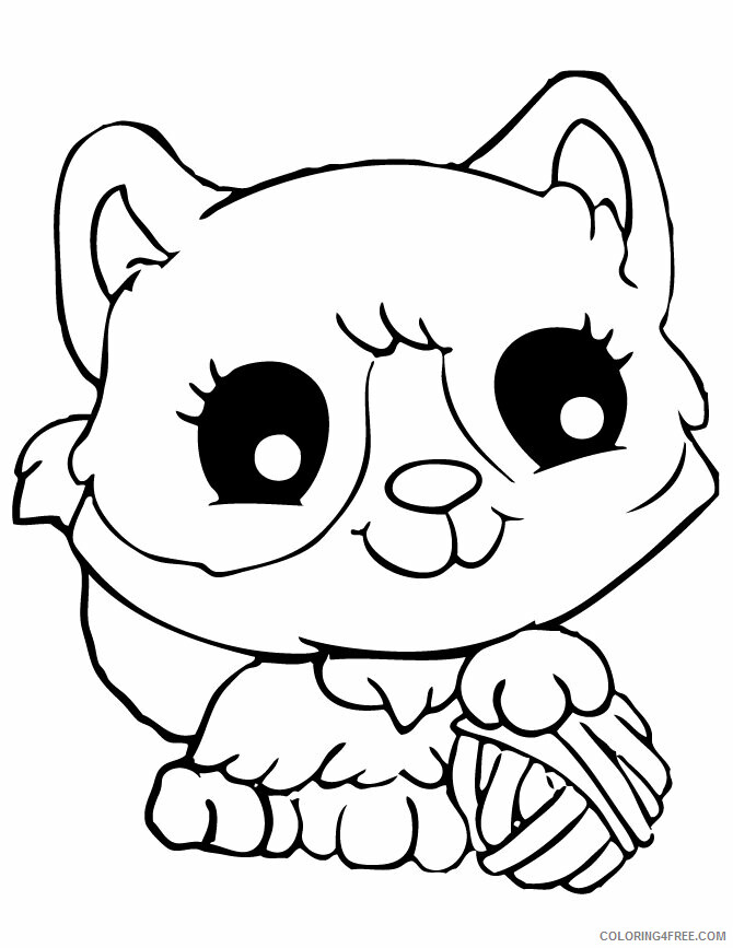 Kitten Coloring Pages Animal Printable Sheets Free Kittens 2021 2988 Coloring4free