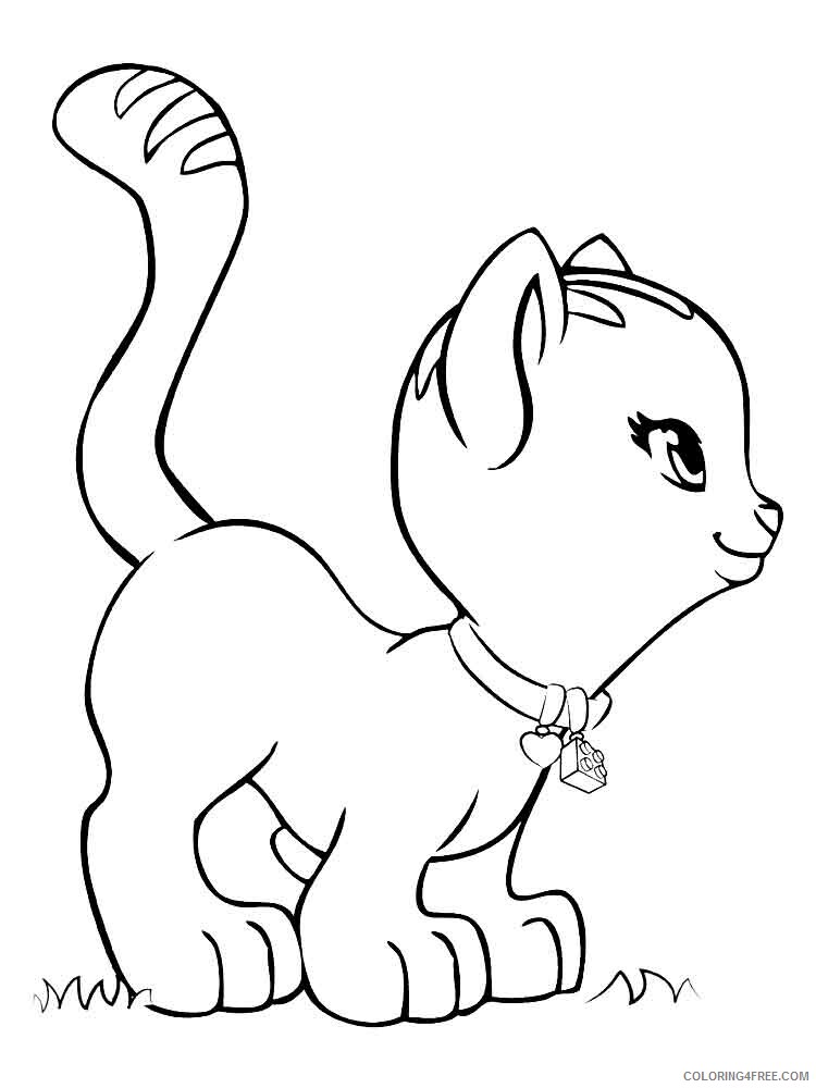 Kitten Coloring Pages Animal Printable Sheets Kitten 1 2021 2998 Coloring4free