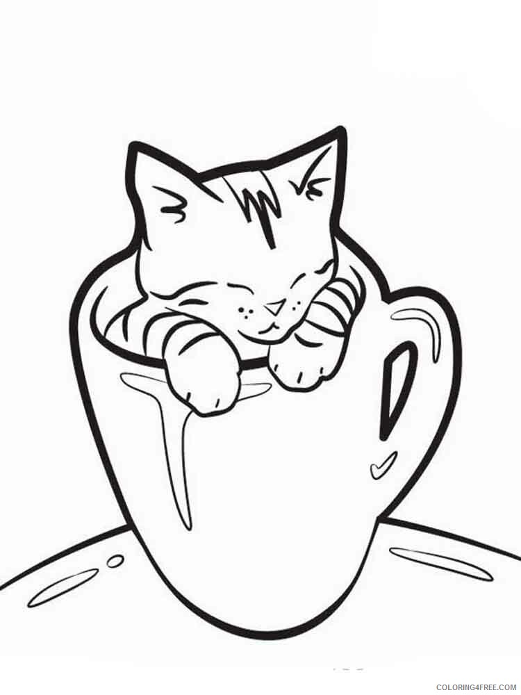Kitten Coloring Pages Animal Printable Sheets Kitten 3 2021 3001 Coloring4free