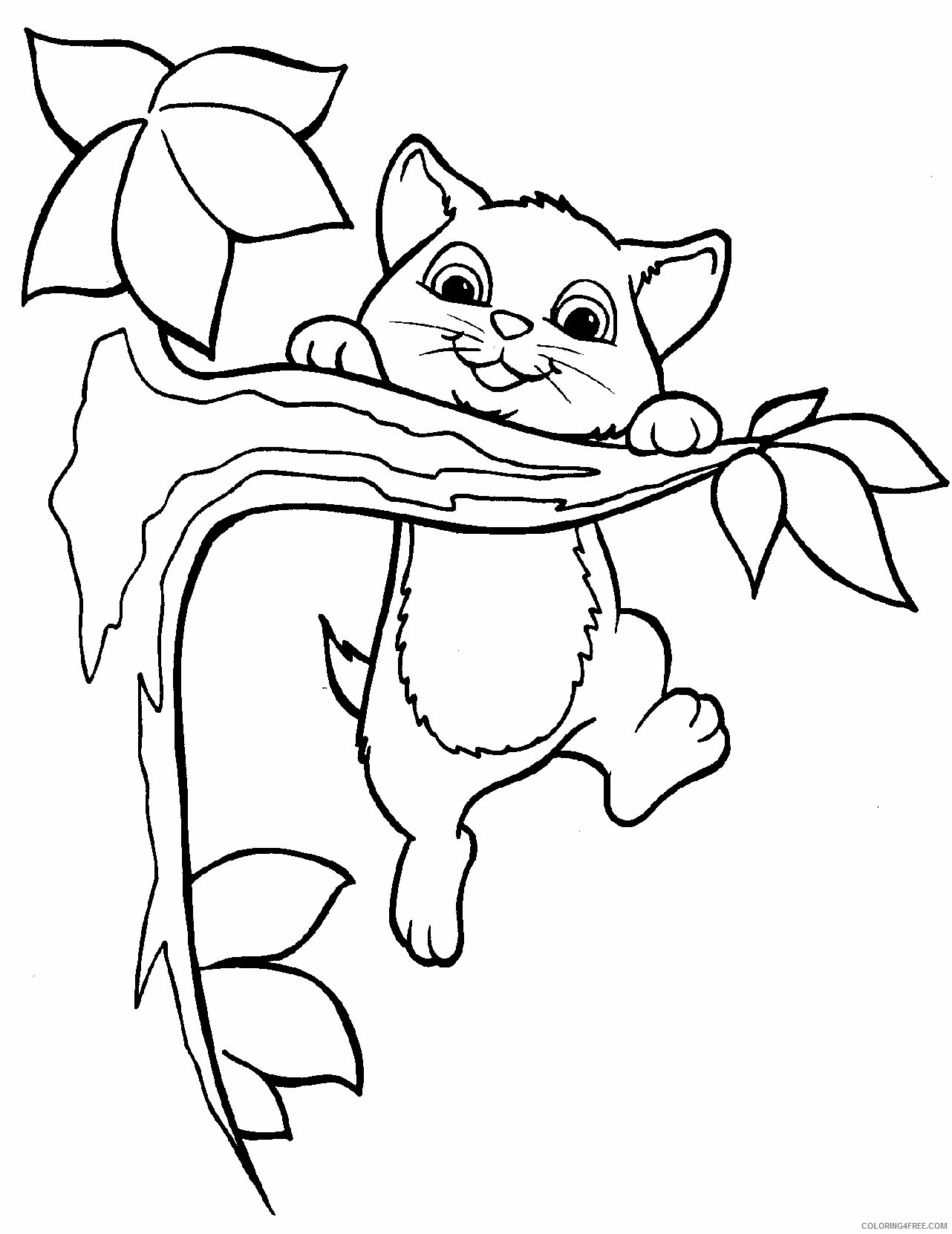 Kitten Coloring Pages Animal Printable Sheets Kitten Free 2021 3006 Coloring4free Coloring4free Com