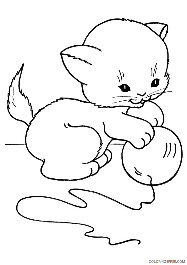 Kitten Coloring Pages Animal Printable Sheets kitten for 2021 3011 Coloring4free