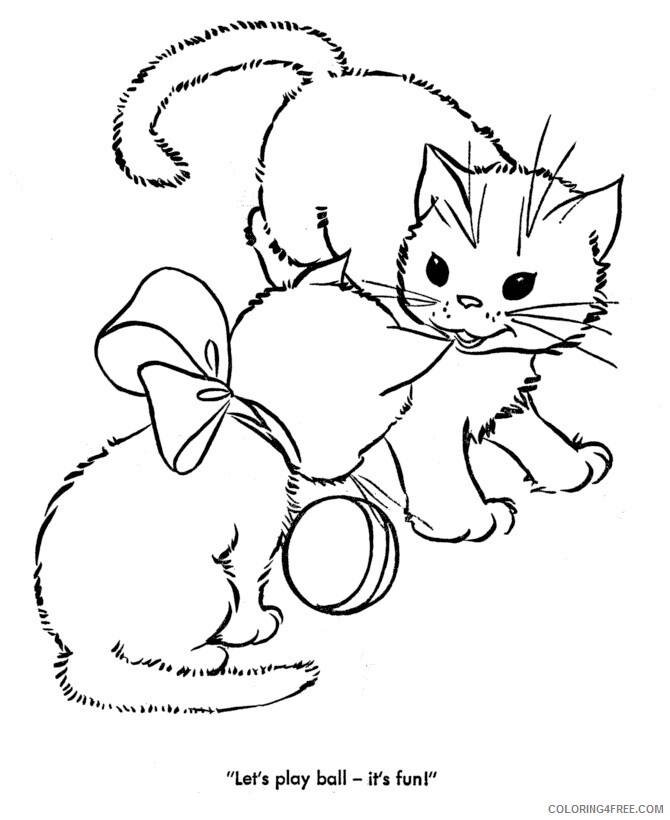 Kitten Coloring Sheets Animal Coloring Pages Printable 2021 2703 Coloring4free