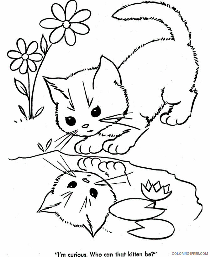 Kitty Coloring Pages Animal Printable Sheets Kitty Cat 2021 3020 Coloring4free