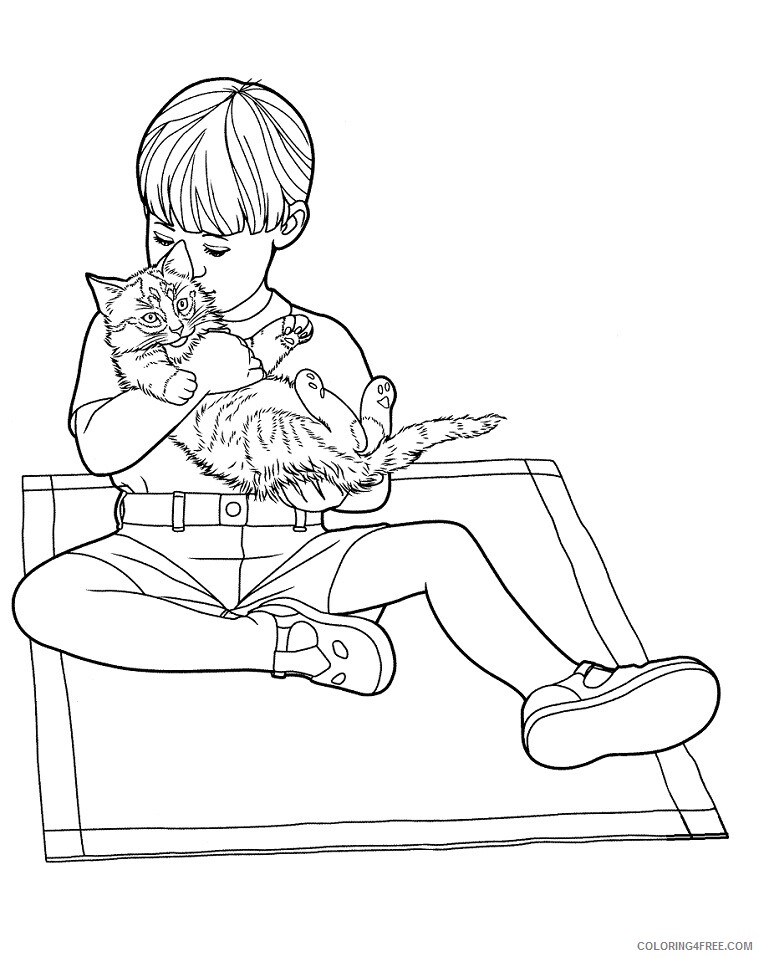 Kitty Coloring Pages Animal Printable Sheets siberian kitty 2021 3024 Coloring4free